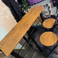 ハイテーブル、カウンターテーブル、セットの画像