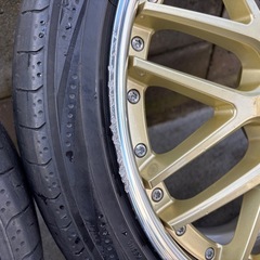 【激安】ゴールド WORK LANVEC LM1 ワーク ランベック 225/40R19 4本の画像