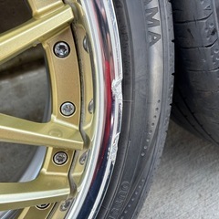 【激安】ゴールド WORK LANVEC LM1 ワーク ランベック 225/40R19 4本の画像