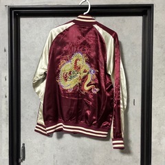 一心如鏡 スカジャン   赤 龍の画像