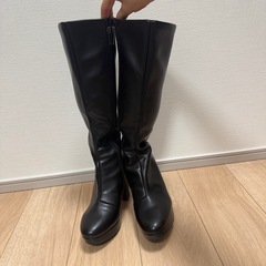 ランダ　RANDA 晴雨兼用 ストレッチ ラウンドトゥストームロングブーツの画像