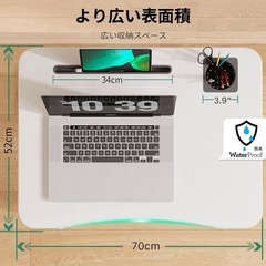 【ブラック】組み立て不要昇降デスク、キャスター移動式！の画像