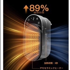 セラミックファンヒーター 壁掛け 小型 人感センサー　寝室　書斎用 小型暖房の画像