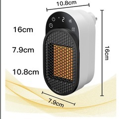 セラミックファンヒーター 壁掛け 小型 人感センサー　寝室　書斎用 小型暖房の画像