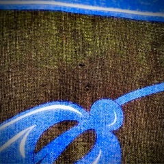 Versace スカーフ シフォン シルク100% ブルー ネイビー ゴールドの画像