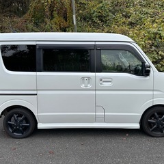 エブリイワゴン ハイルーフ PZターボスペシャル フルタイム4WD ETC 純正ナビ スタッドレスタイヤ メンテナンス整備完璧 シートカバーの画像