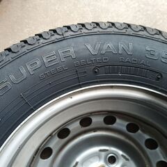 軽バン　軽トラ　145/R12 12インチ　バン　タイヤ　ホイール付き　夏タイヤ　4本の画像