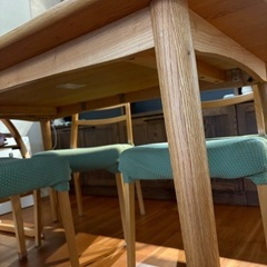 ダイニングテーブル　大塚家具　天然木の画像