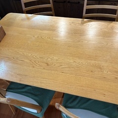 ダイニングテーブル　大塚家具　天然木の画像
