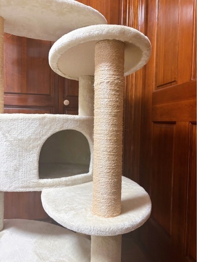 【引取り限定】  Mau キャットタワー ミ ルキーエッグ 美品
