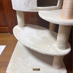 【引取り限定】  Mau キャットタワー ミ ルキーエッグ 美品 の画像