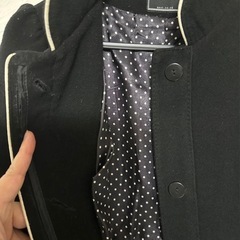 next 黒 リボン付き コート　11〜12歳位の画像