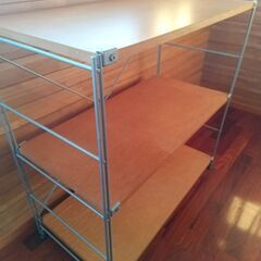 無印良品 スチールユニットシェルフ・オーク棚セット・ワイド・小の画像