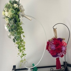 造花　結婚式用ブーケ　洋装　和装　セットの画像