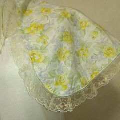 つけえり　付け襟　イエロー×花の画像