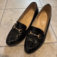 ロペピクニック　ローファー　ヒール　黒