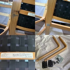 【引き取り限定】無印 リビングでもダイニングでもつかえるソファチェア オーク材の画像