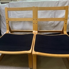 【引き取り限定】無印 リビングでもダイニングでもつかえるソファチェア オーク材の画像