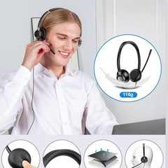 🎧 RIYO ヘッドセット 有線 マイク付き H361の画像