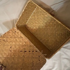 アンティーク カゴ 収納ケース 2個の画像