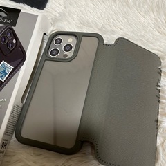 iPhone13 pro  ケース　グレー　耐衝撃　MIL 米軍の画像