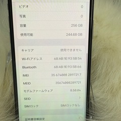 iPhone X 256GB シルバー 国内版SIMフリー バッテリー100％ 値下げ不能の画像