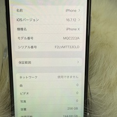 iPhone X 256GB シルバー 国内版SIMフリー バッテリー100％ 値下げ不能の画像