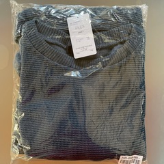 フェイクニット裏起毛裾タックカットソーの画像