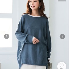 フェイクニット裏起毛裾タックカットソーの画像