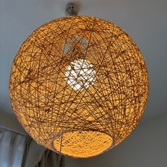 ラタン風 ペンダントライト 照明の画像