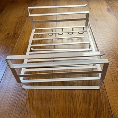 tower 山崎実業(Yamazaki) 戸棚下収納ラック L ホワイトの画像