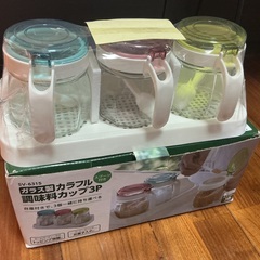 調味料ラック＋調味料カップ3Pの画像