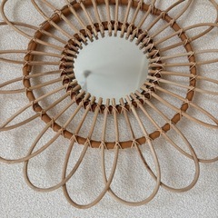 フラワーモチーフミラー　鏡の画像