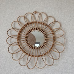 フラワーモチーフミラー　鏡の画像