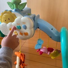 ベビーベッド、メリーのセットの画像