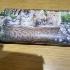 猫のイラスト　長財布　ネコの画像