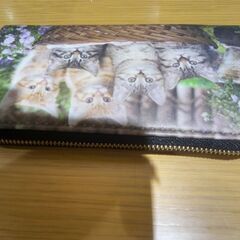 猫のイラスト　長財布　ネコの画像