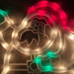 サンタクロース　ライト　イルミネーションの画像