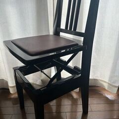 自宅（足立区）引き取り　背もたれ　ヤマハピアノ　椅子　高さ調整機構付き　座の部分：横３９×奥行３８×高さ４３から５５（高さ調整可能）ｃｍの画像