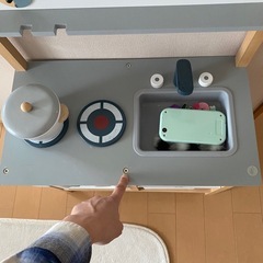 【中古】北欧風　おままごとキッチンの画像