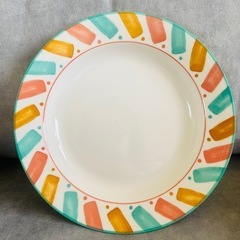 ペア大皿プレート　ハンドペインティングの画像