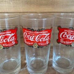 ③  コカコーラ　コップ4個　Cola グラス　ガラス　カップ　瓶　昭和レトロの画像