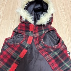 ペット服 ファー付きコート 4号の画像