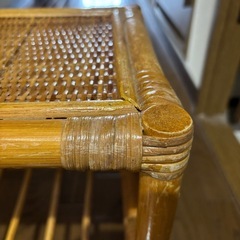 ラタン　サイドテーブル　の画像