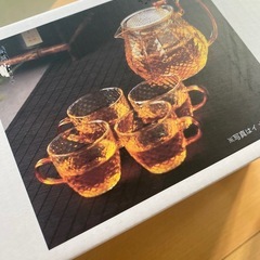 ガラスのティーポットセット(定価6580円)の画像