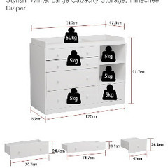 割引‼️ベビーワードローブ、最高のベビー用品収納、おむつ交換台の画像
