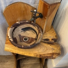 手洗い場　洗面台　店舗　和風　ハンドメイドの画像