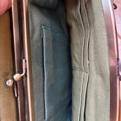 頒布製がま口ウォレットバッグ マルシェ購入の画像