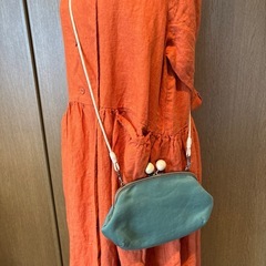 頒布製がま口ウォレットバッグ マルシェ購入の画像