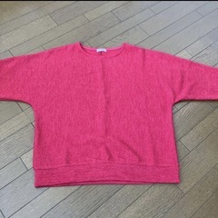 レッド 長袖ニット 赤 Honeys Lの画像